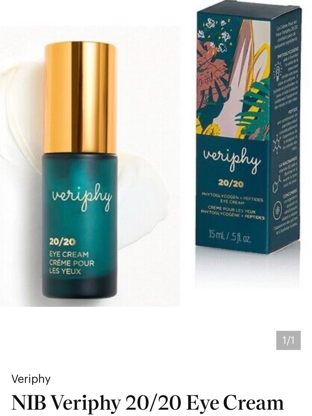 20/20 Hydrating Eye Cream in Teal and Gold